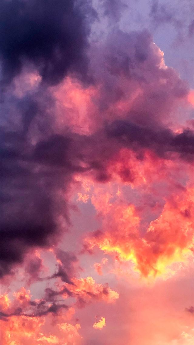 640x1136 orange and gray cloud formation -  iPhone Wallpaper