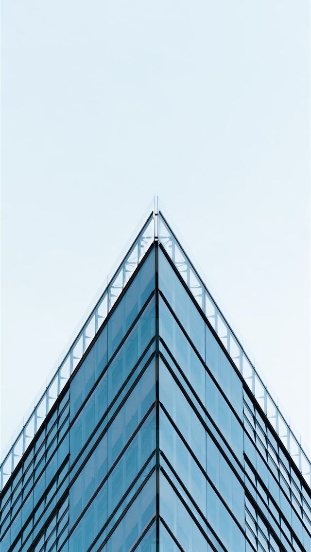 1290x2796 blue building glass mirror - window iPhone Wallpaper