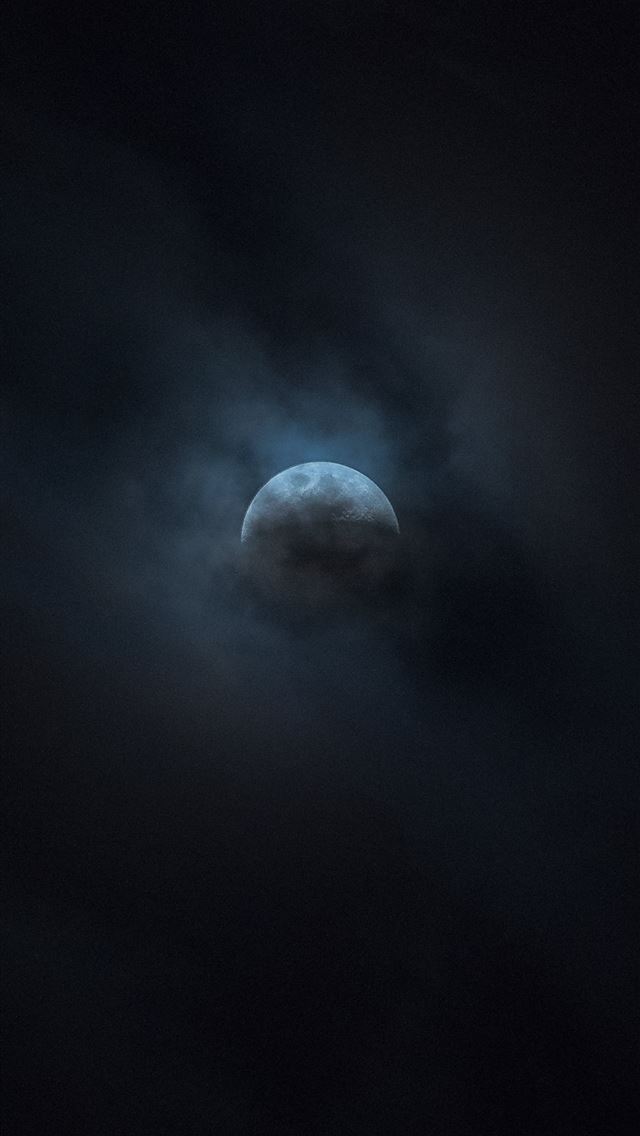 1290x2796 full moon in dark night sky -  iphone 14 Wallpaper