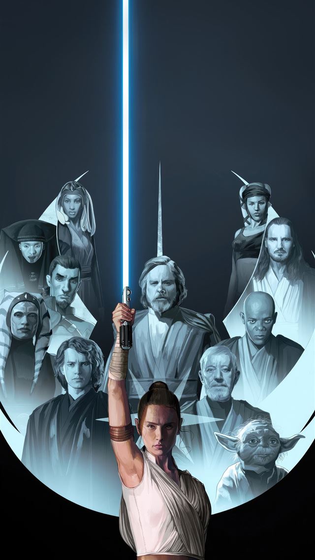 1290x2796 rey star wars minimal 5k - movies iPhone Wallpaper