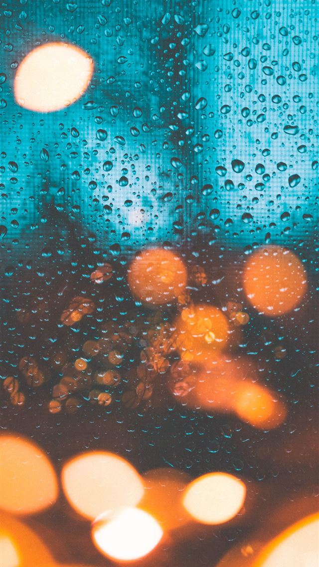 1290x2796 macro photography of water droplets - cyan iPhone Wallpaper