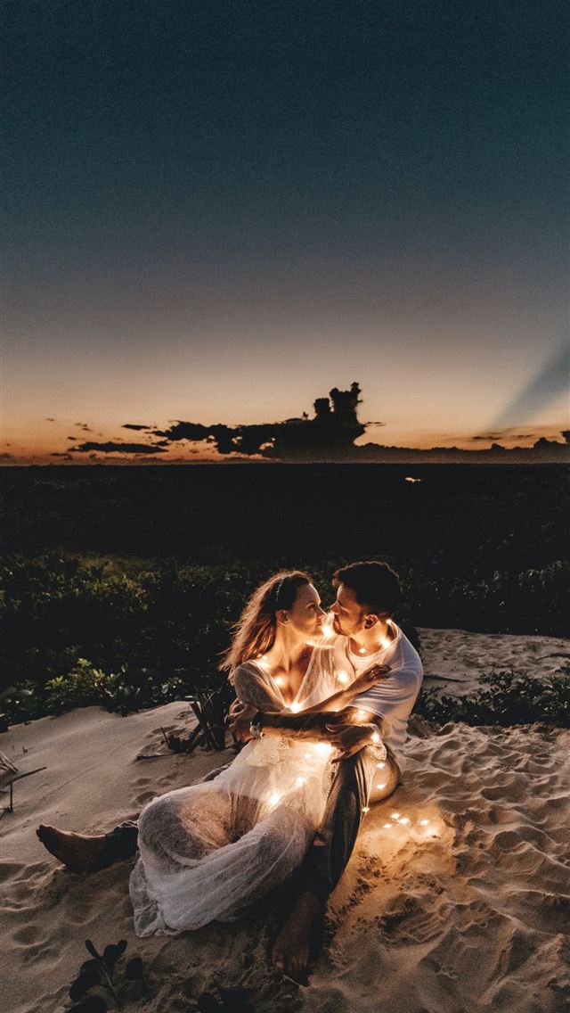 640x1136 man and woman looking each other sitting on white ... -  iPhone Wallpaper