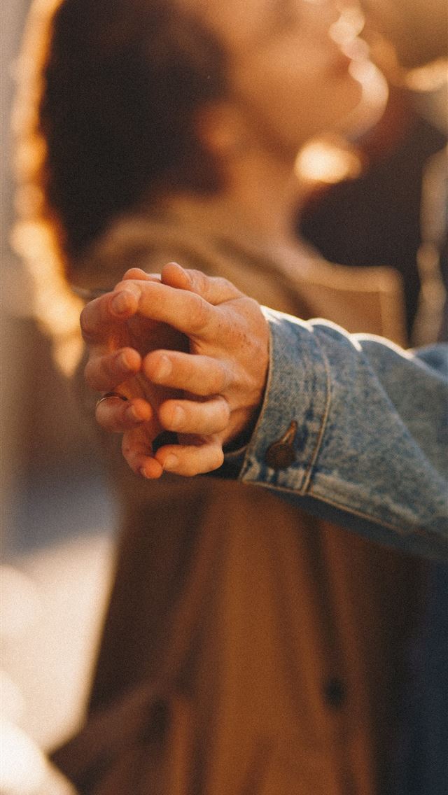 1290x2796 person in blue denim jacket - love iPhone Wallpaper