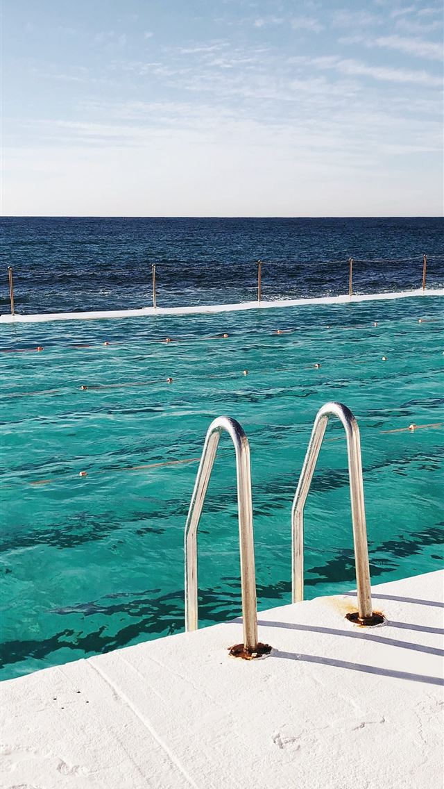 640x1136 gray pool ladder -  iPhone Wallpaper