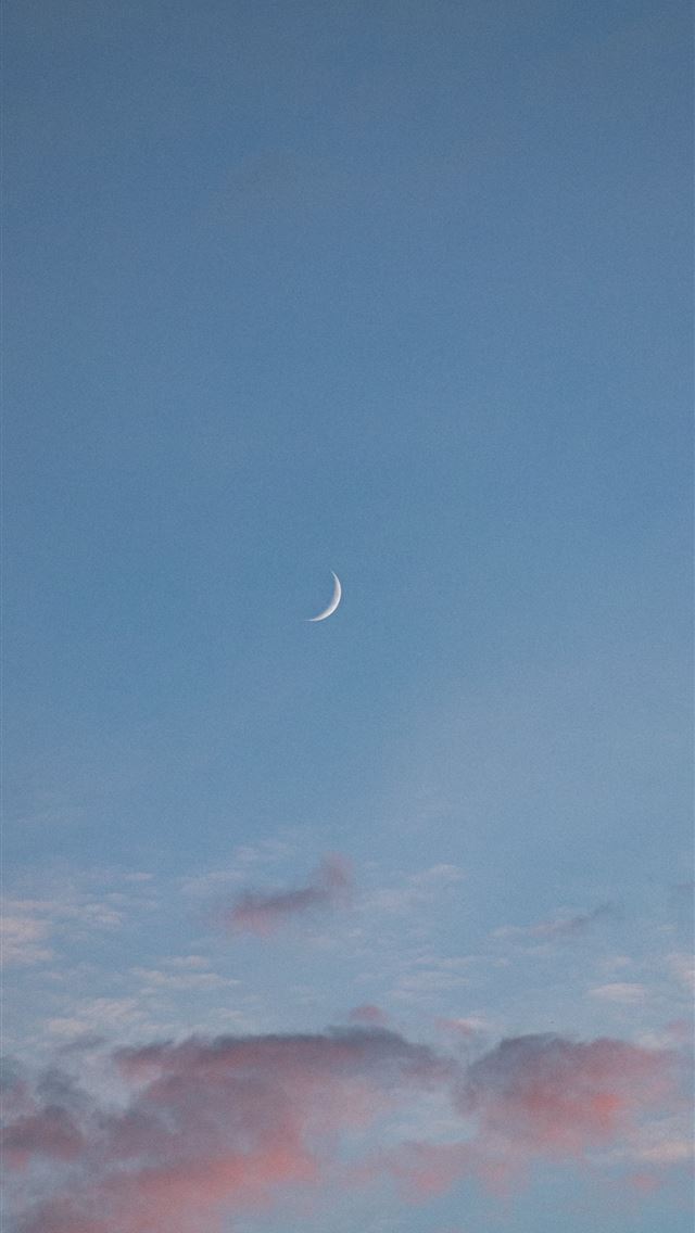1290x2796 crescent moon - teal iPhone Wallpaper