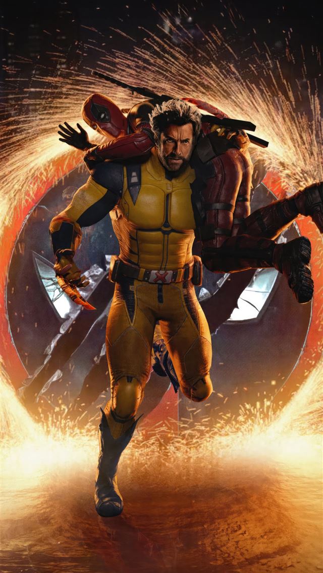 1290x2796 deadpool and wolverine in deadpool 3 5k - movies iPhone Wallpaper