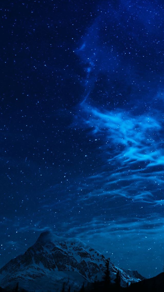 1290x2796 summer night sky full of stars over mountain lands... -  iphone 14 Wallpaper