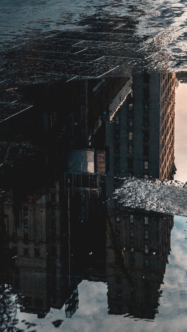 1290x2796 reflection photo of high rise building - new york city iPhone Wallpaper