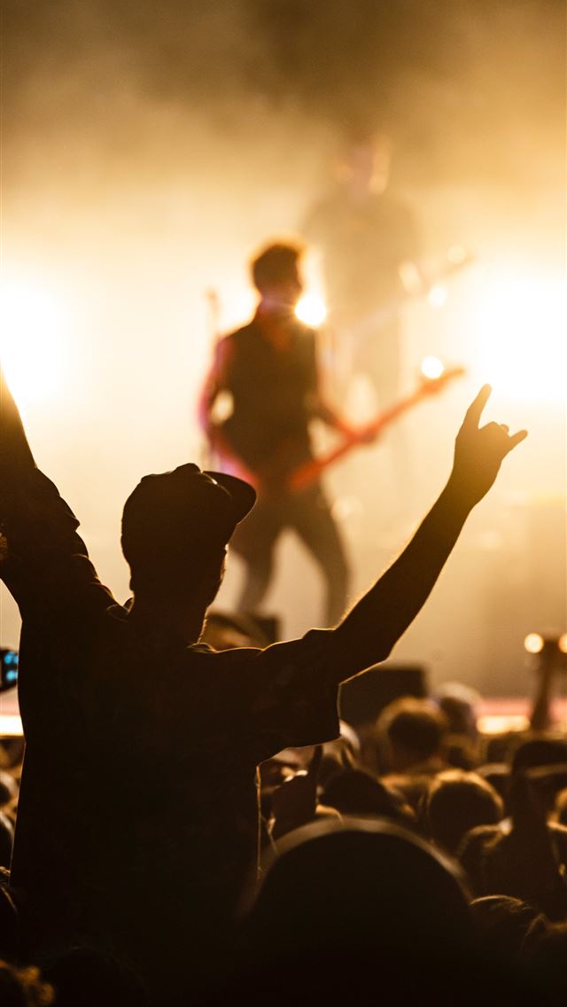 1290x2796 people watching band on the stage - music iPhone Wallpaper