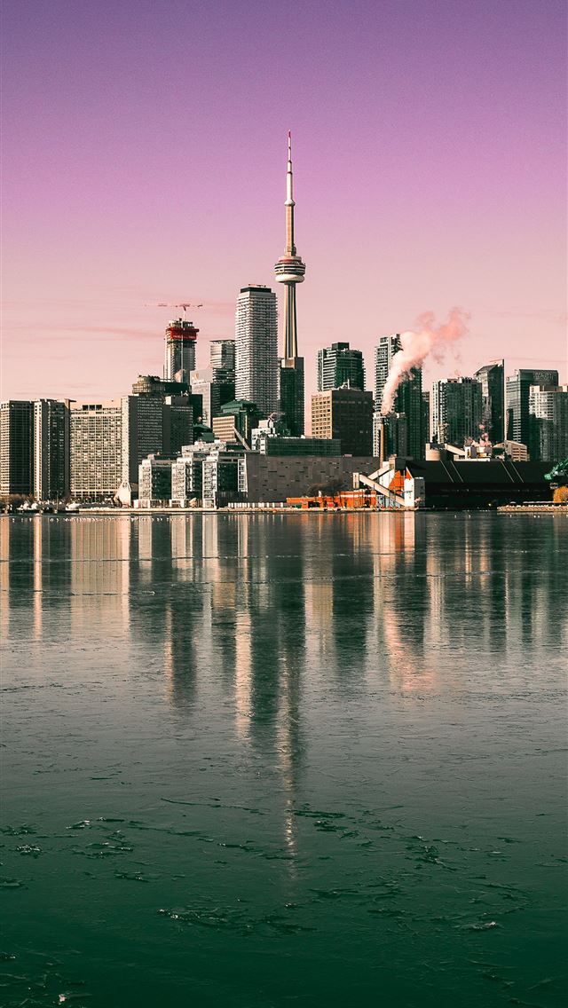1290x2796 cityscape by water - city iPhone Wallpaper