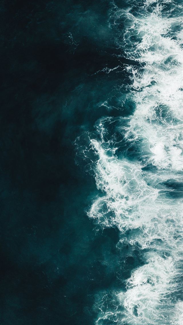 1290x2796 ocean waves crashing on shore during daytime - light blue iPhone Wallpaper