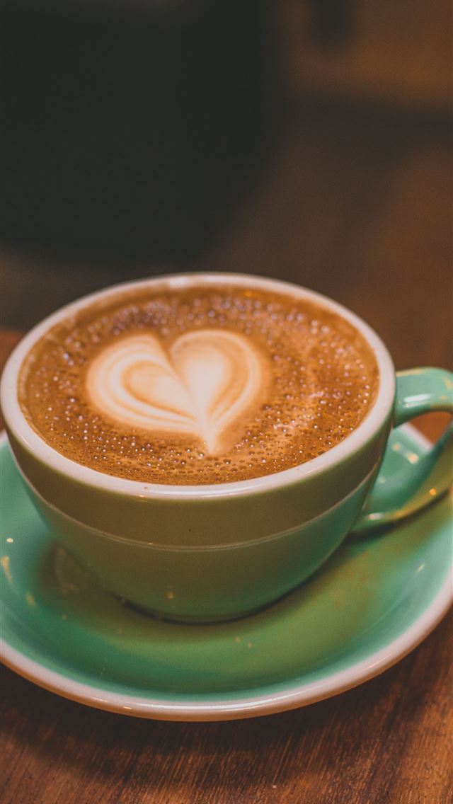 1290x2796 green cup on saucer - love iPhone Wallpaper