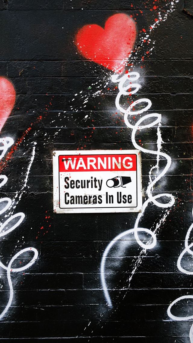 1290x2796 black security camera in use poster - heart iPhone Wallpaper