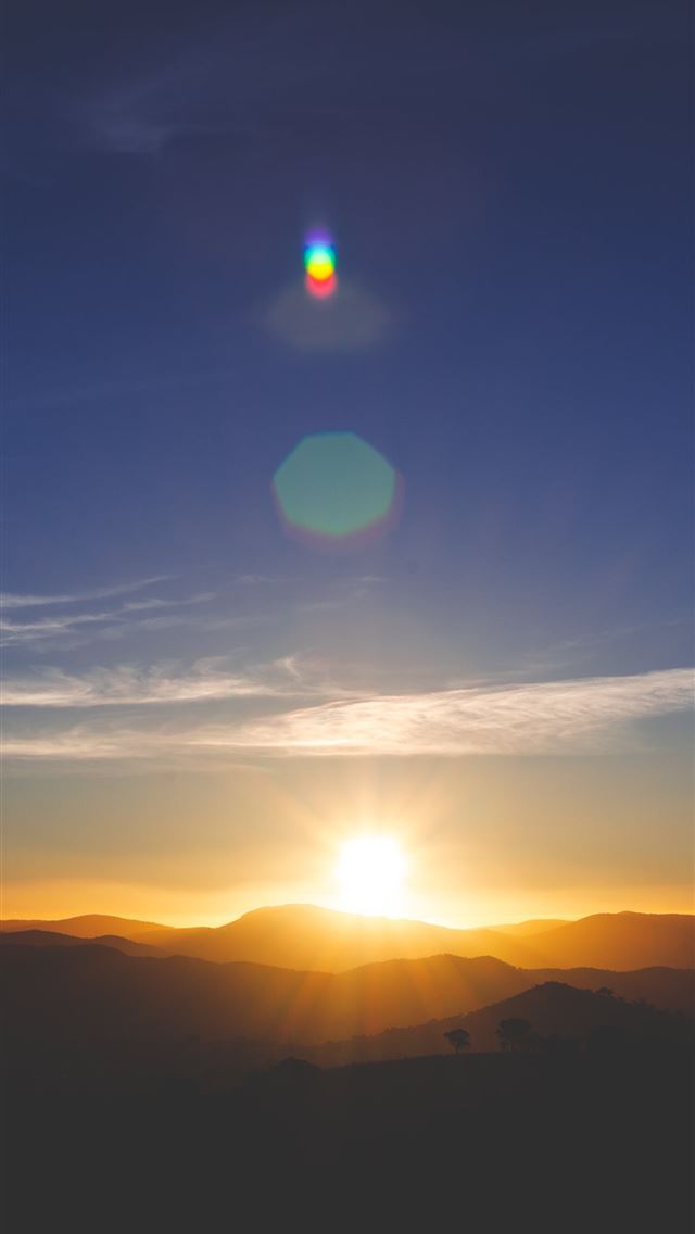 1290x2796 silhouette of mountain during sunset - sunshine iPhone Wallpaper