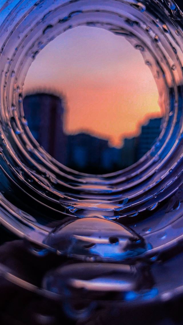 1290x2796 spiral water droplets - nature iPhone Wallpaper