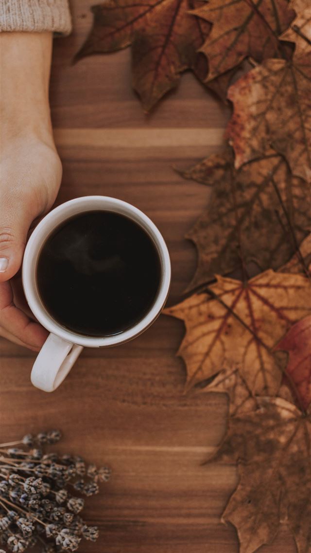 1290x2796 black liquid in ceramic mug - autumn iPhone Wallpaper
