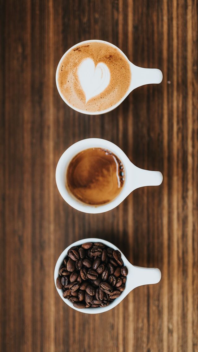 1290x2796 three white ceramic mugs - love iPhone Wallpaper