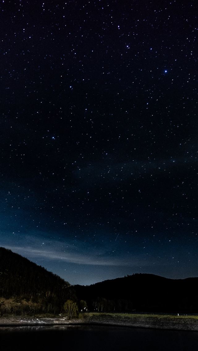 1290x2796 mountains under starry sky during nighttime -  iPhone Wallpaper