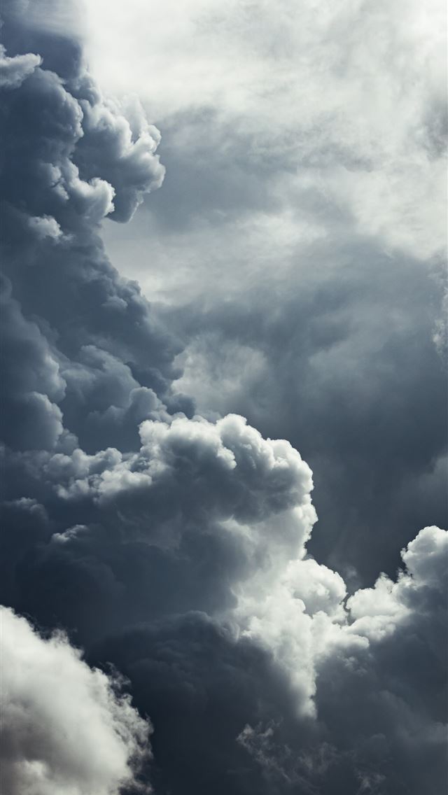 1290x2796 white clouds and blue sky -  iphone 15 Wallpaper