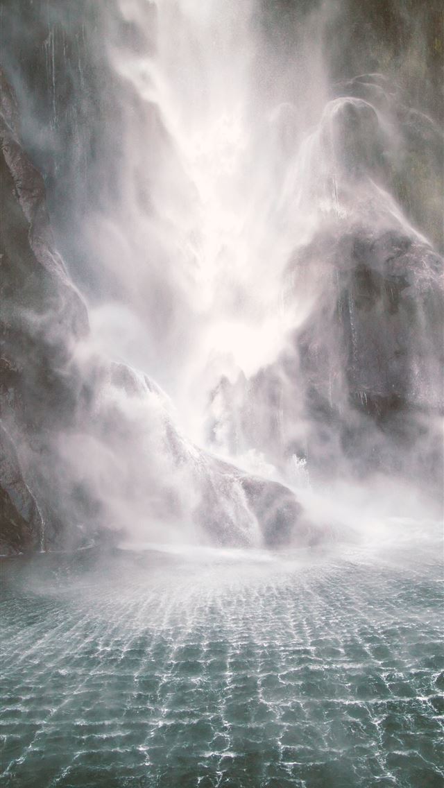1290x2796 time lapse photo of falls - wave iPhone Wallpaper