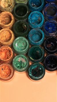 red green and blue round plastic containers wallpaper