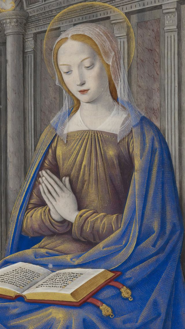 1290x2796 painting of woman praying -  iphone 15 Wallpaper