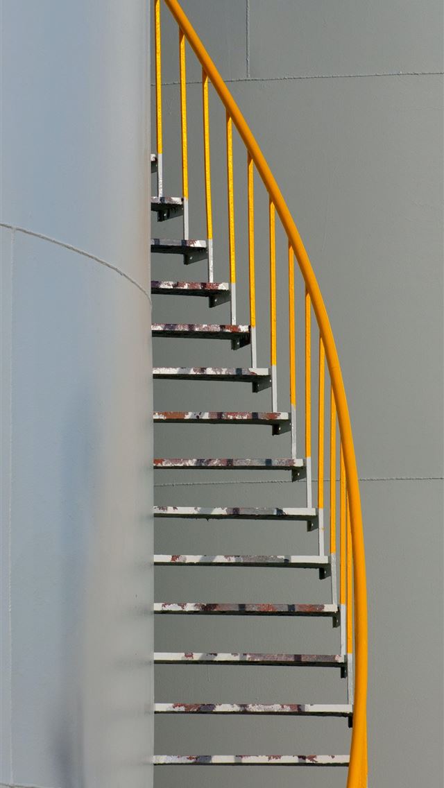 1290x2796 yellow and silver spiral staircase - silver iPhone Wallpaper