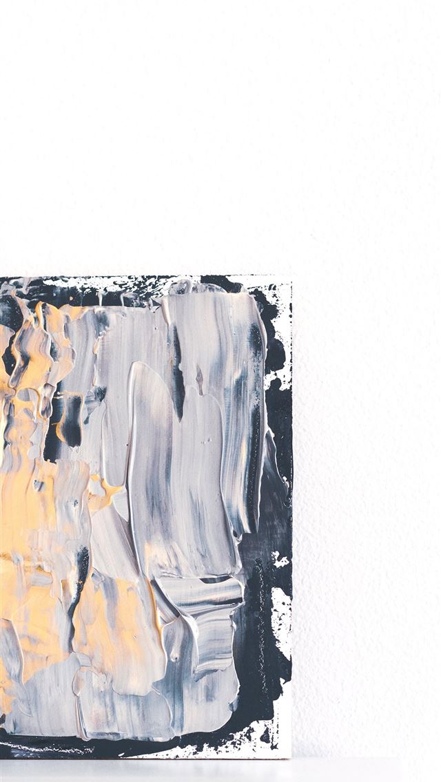 1290x2796 gray and yellow abstract painting - yellow iPhone Wallpaper