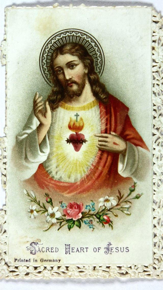 1290x2796 virgin mary painting with white frame -  iPhone Wallpaper