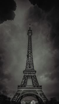 Eiffel Tower Paris low light photography wallpaper