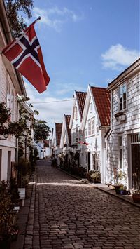 selective photography pf Norway flag during daytim... wallpaper