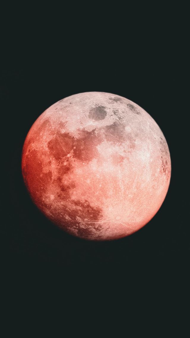 1290x2796 red and white moon illustration - ghosts iPhone Wallpaper
