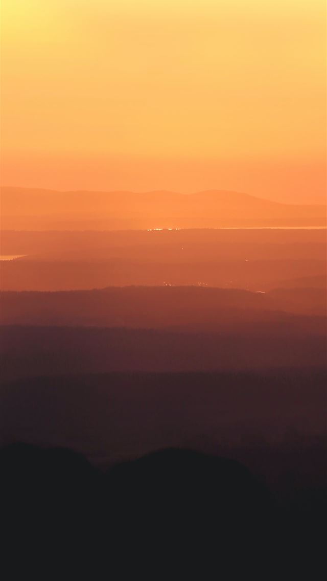 1290x2796 orange and yellow sky - mountain iPhone Wallpaper