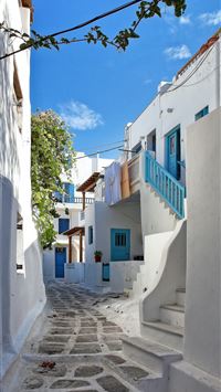 white concrete house wallpaper