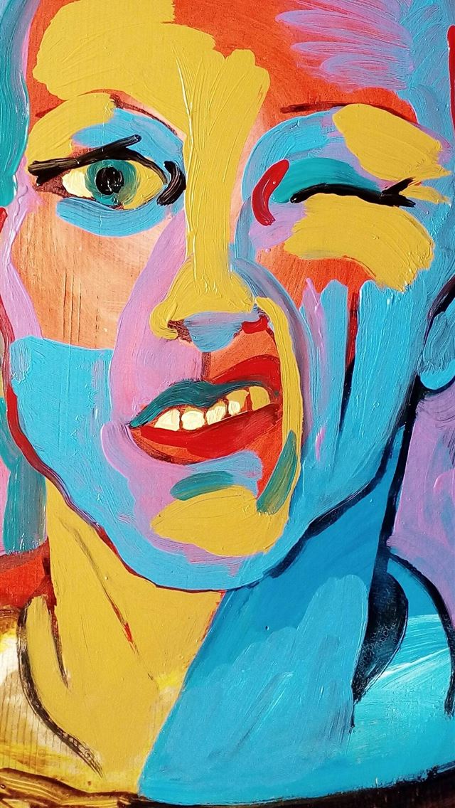 1125x2436 man face painting - yellow iPhone Wallpaper