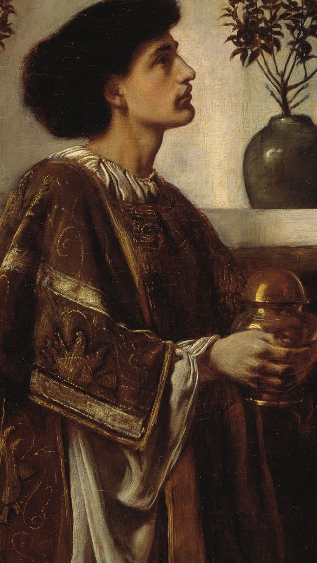 1290x2796 man holding urn painting -  iphone 15 Wallpaper