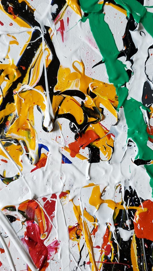 1290x2796 green yellow and white abstract painting - yellow iPhone Wallpaper