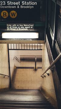 23 street station downtown stairs wallpaper