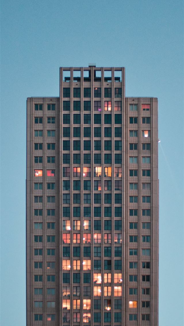 1290x2796 gray concrete high rise building - city iPhone Wallpaper