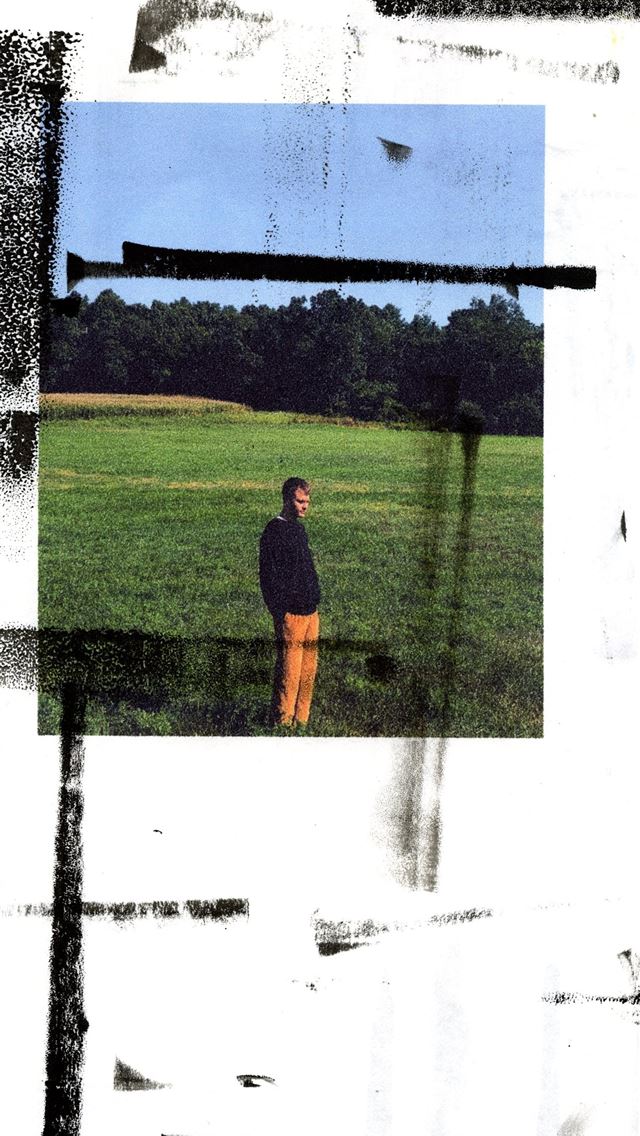 1290x2796 man in red t shirt standing on green grass field - drawn iPhone Wallpaper
