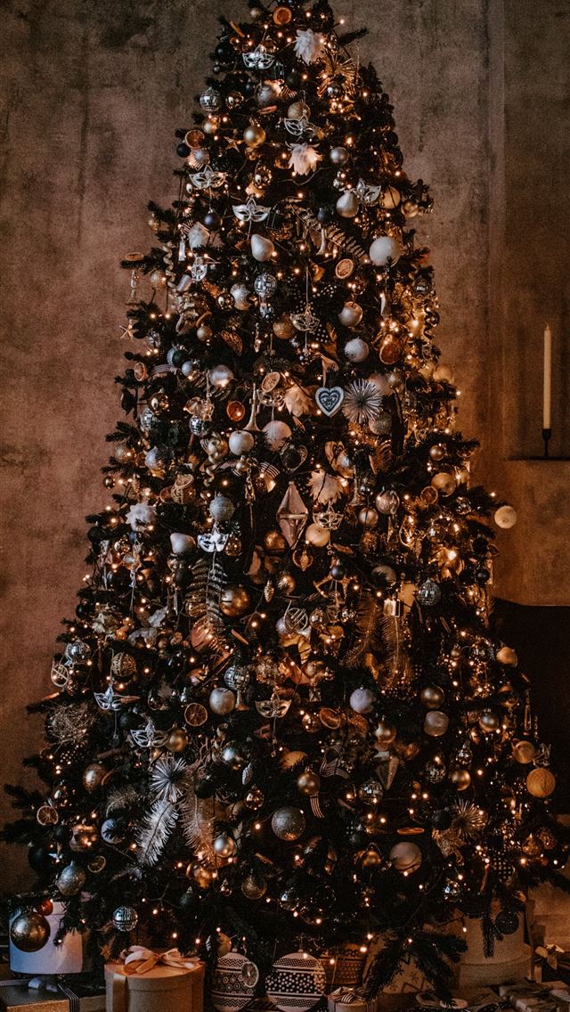 1290x2796 Christmas tree near wall -  iphone 15 Wallpaper