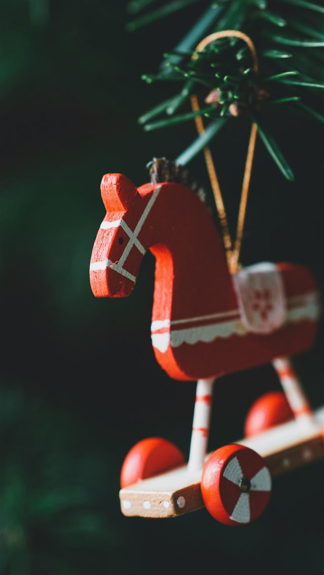 1290x2796 orange and white horse christmas tree ornmaent - toy iPhone Wallpaper