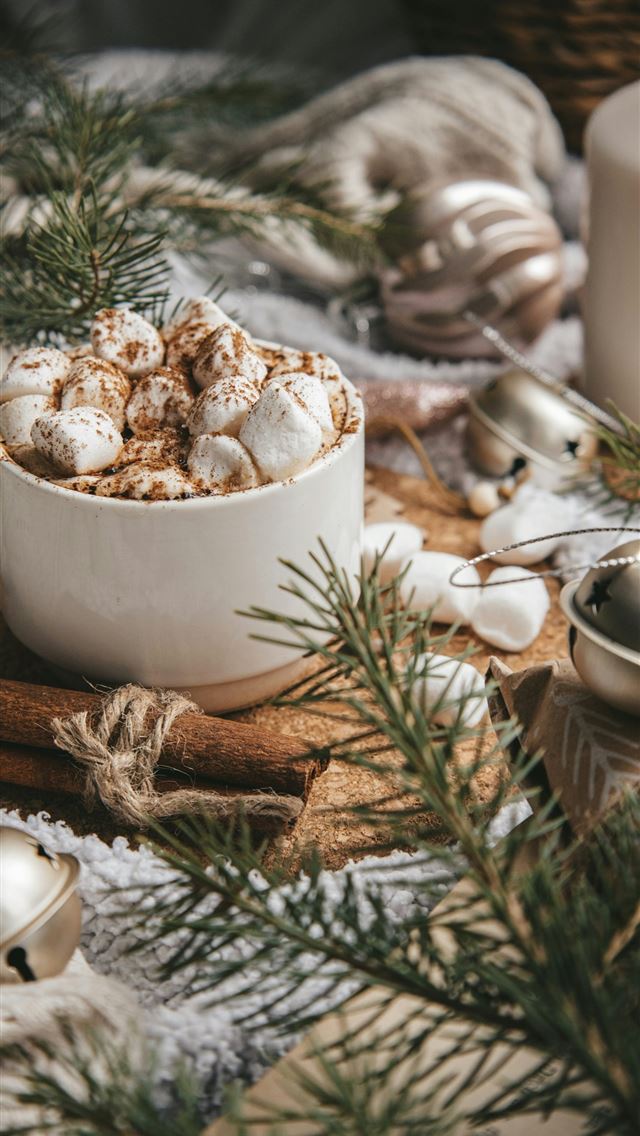 1290x2796 white ceramic bowl on gray textile - holiday iPhone Wallpaper