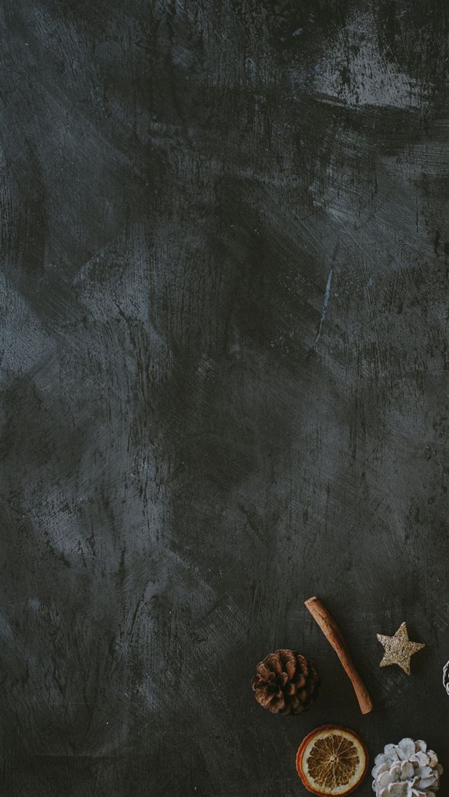 1290x2796 sliced fruit and ornaments on gray surface - grey iPhone Wallpaper