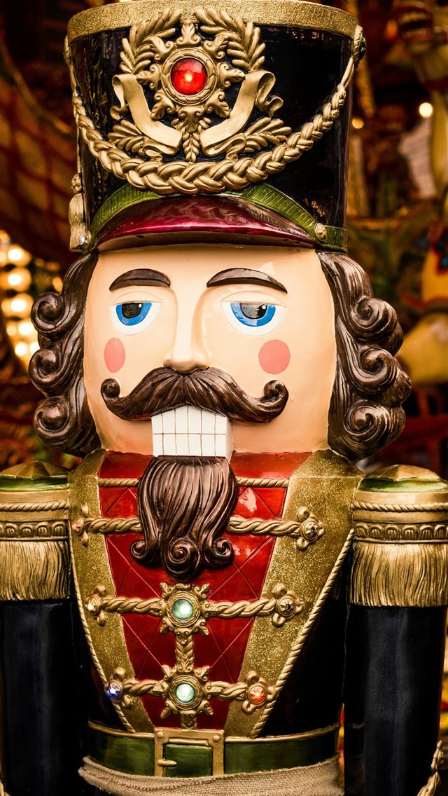 1290x2796 red gold and black nutcracker -  iphone 15 Wallpaper