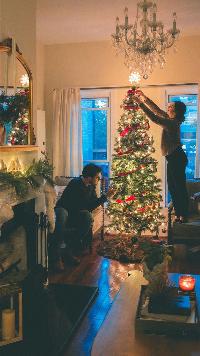 1290x2796 man in black suit standing beside woman in black l... -  iphone 15 Wallpaper