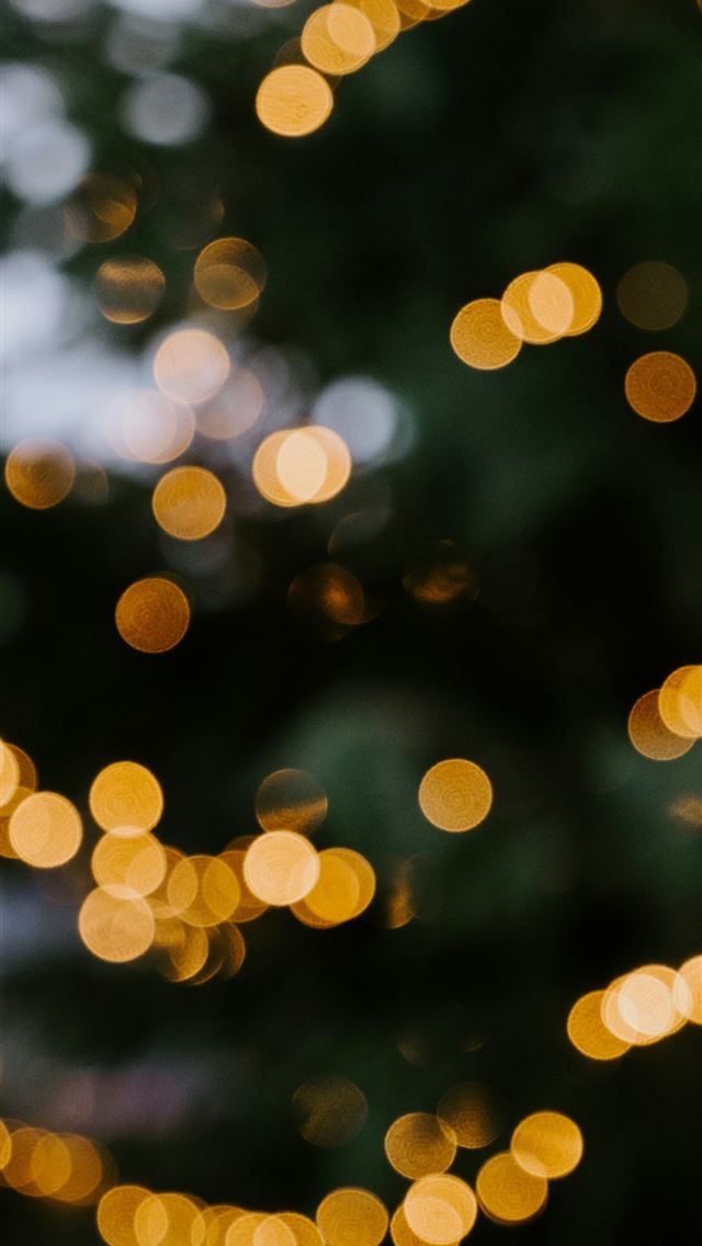 1290x2796 bokeh photography of lights during night time - trees iPhone Wallpaper