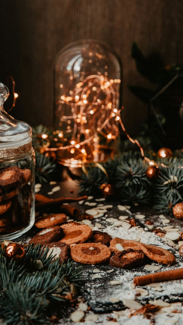 1290x2796 clear glass jar with brown cookies -  iphone 15 Wallpaper