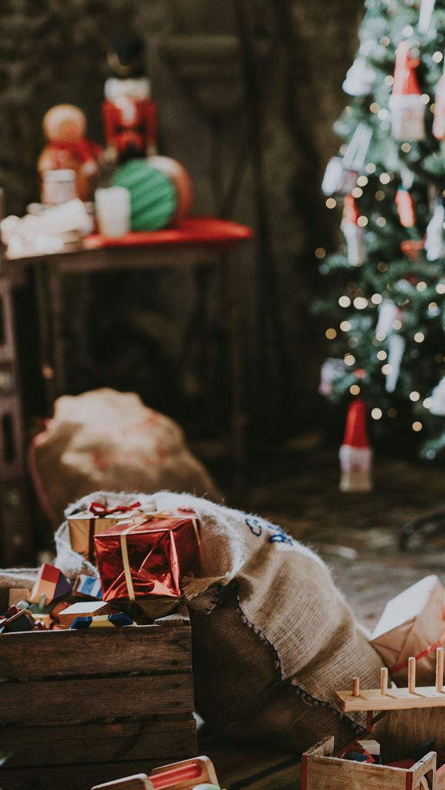 1290x2796 assorted Christmas decors inside room - toys iPhone Wallpaper