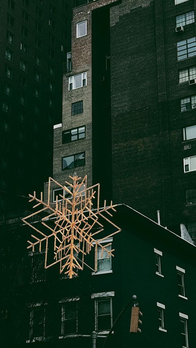 1290x2796 photo of black high rise building - Snowflake iPhone Wallpaper
